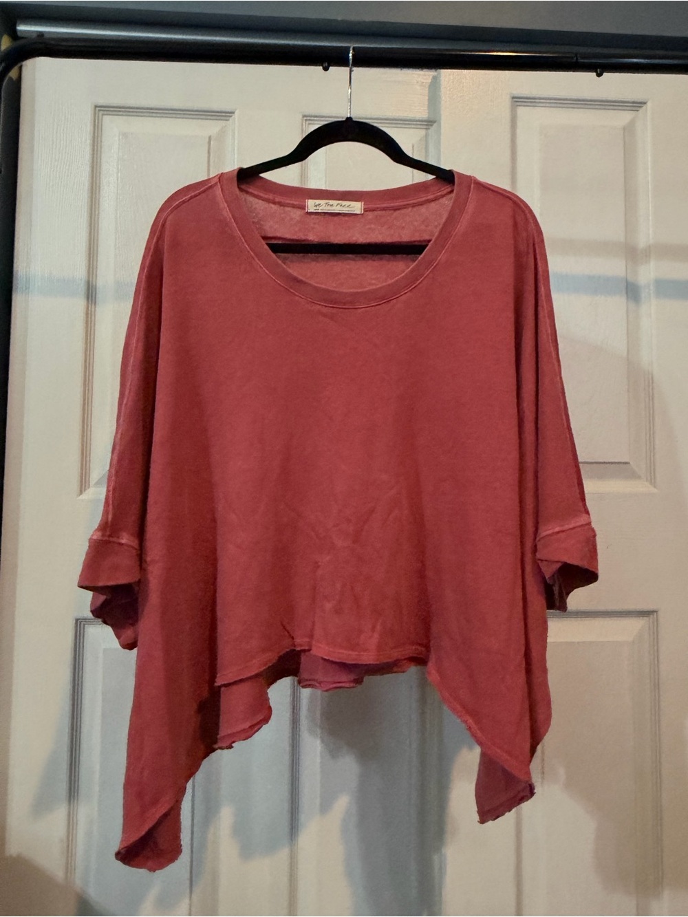 Free People Dark Coral Oversized Asymmetric Tunic